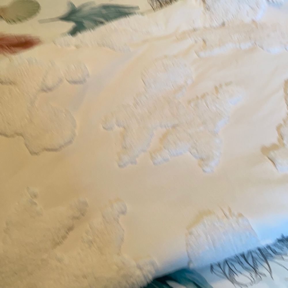 100% cotton standard size shower curtain.